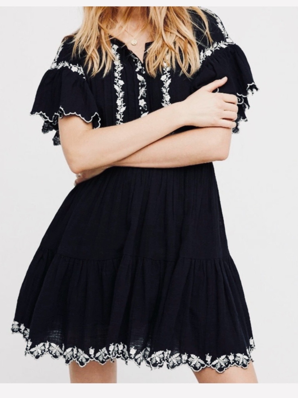 Free People Santiago Embroidered Endless Summer Dress Size Small